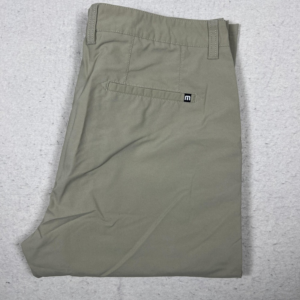 Travis Mathew Pants Mens 36 Beige Stretch Golf Khaki Nylon Chino Performance